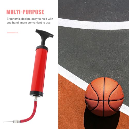 HEMOTON Multi-Function Basketball Pump Inflatable Pump Pressure Gauge Needle Portable for Sports Balls