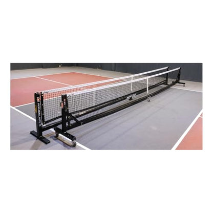 C&D Qualifier Pickleball Net System – Portable, Stainless Steel Hardware, Tensioning System, Non-Marking Wheels – Durable, Weather-Resistant Net for Indoor & Outdoor Courts