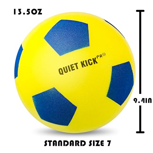 Silent Foam Soccer Ball PRO 2026 Weighted Indoor Training Ball Multi-Sport Dribbling Practice Soft No-Noise Design for Home Play, Durable Foam Construction Size 3/5/7