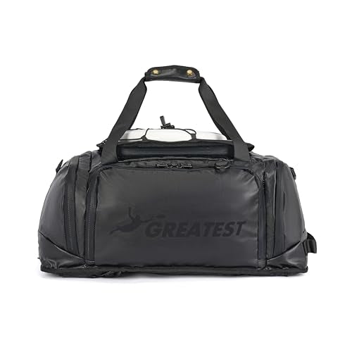 GREATEST Ultimate Frisbee Bag 60 Liter. Built in Insulated Cooler Pocket and Organization Compartments. Waterproof Sports Duffel Backpack for Outdoor Sports Travel & More - color: BLACK