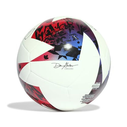 adidas Unisex MLS Soccer Ball - color: White/Blue/Red, size: 5