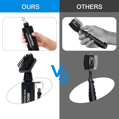 Golf Club Brush Cleaner with Clip and Squeeze Bottle 7.5 Inches Holds 4 Ounces Perfect for Keeping Your Golf Clubs Clean Durable and Portable Golf Accessories
