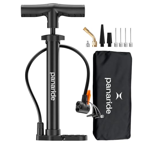Bike Pump Floor, Advanced Bike Tire Inflator, Bicycle Hand Air Pump with Dual Presta and Schrader Valves, Handheld Pump, Suitable for Road and Mountain Bikes, Baby Stroller, Balls - style: Portable