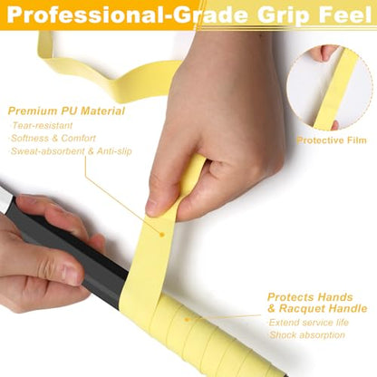 20pcs Tennis Racket Grip Tape, Anti Slip and Absorbs Sweat Tennis Grip Tape Precut Grip Tape for Badminton Overgrip and Pickleball Overgrip (Mix Color)