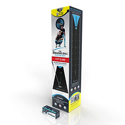 ME AND MY GOLF Breaking Ball Putting Mat - Simulate Breaking Putts at Home - size: 11'2" x 2'2" (L x W)