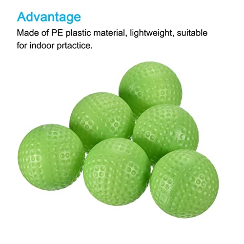 PATIKIL Golf Practice Balls, Hollow Flight Training for Indoor Swing Practice - color: Light Green