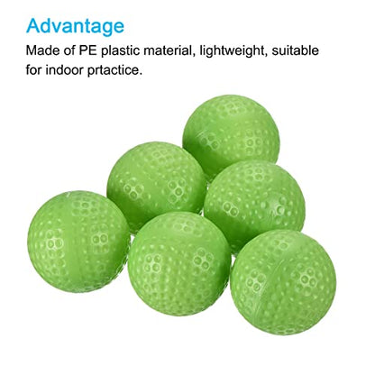 PATIKIL Golf Practice Balls, Hollow Flight Training for Indoor Swing Practice - color: Light Green