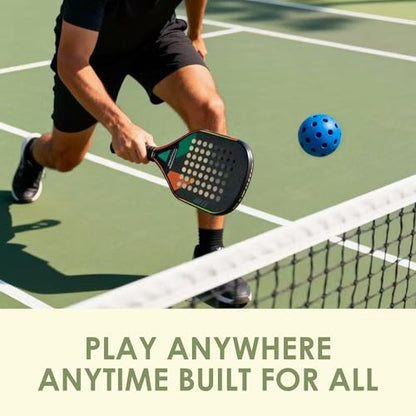 Outdoor Pickleball Balls, 40-Hole 4 Pack Outdoor/Indoor Pickle Balls, Premium High Durability & Consistent Bounce, Pickleball Ball True Stable Flight for Training and Match Play