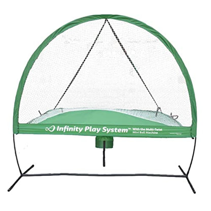 Infinity Play System Rebounder Net with Multi-Twist Mini Ball Machine for Tennis and Pickleball