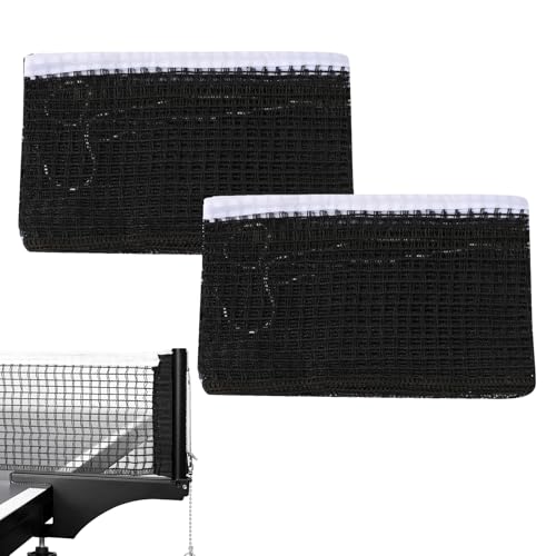 2PCS Ping Pong Net Compatible with Stiga, Durable Table Tennis Net with Chain Tension System, Adjustable for Regulation 60" Tables, Stable for Indoor/Outdoor Matches