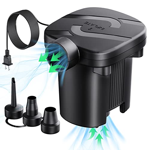 Electric Air Pump - Quick-Fill Portable AC110-120V Pump for Inflatables, Mattresses, Cushions, Pool Floats & More