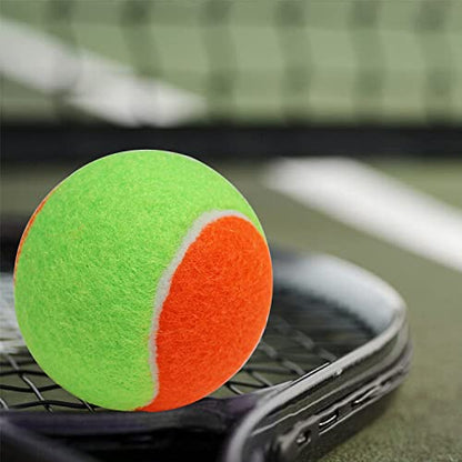 URBEST Tennis Ball 12 Packs Training Tennis Balls Practice Balls for Novice Player, Pet Dog Playing Balls with Mesh Carry Bag - color: orange-green
