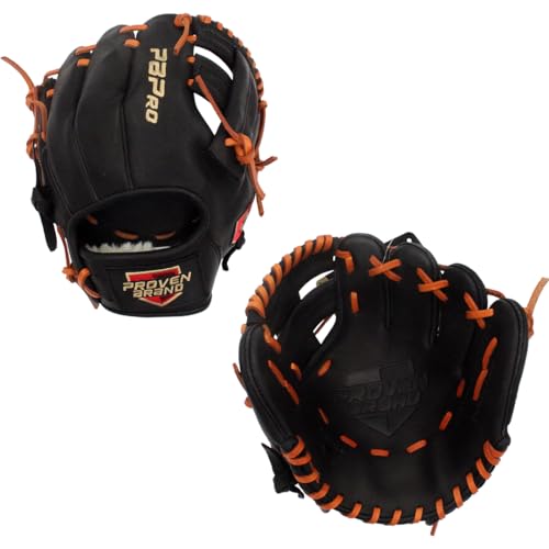PBPRO Travel 9.5” Infield Baseball Training Glove – Post Web Infield Travel Trainer for Baseball