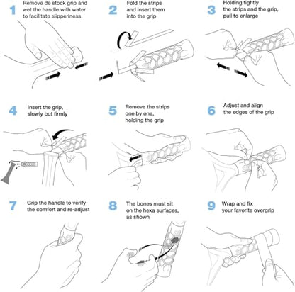 Hesacore Pickleball Paddle Gel Grip - 5.25in - Soft Feel - Supports Tennis Elbow, Enhances Grip Strength, Reduces Vibration with Finger Support and Anti-Sweat Design - size: Small