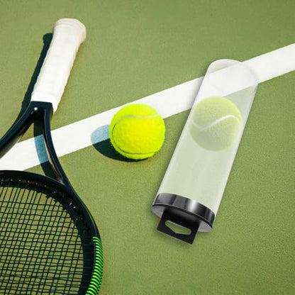POPETPOP Transparent Tennis Ball Holder Portable Tennis Storage Bottle 9.44 Inch Clear PVC Tube for Balls Sports Organizer