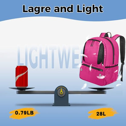 YOREPEK Basketball Backpack, Lightweight Basketball Bag with Ball Holder & Shoes Compartment, Sports Backpack Training Equipment Fit Soccer Volleyball Football - color: Pink
