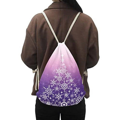 Mumeson Snowflake Print Shoulder Bag Durable Casual Outdoor Travel Bag with Strap - color: Snowflake Print