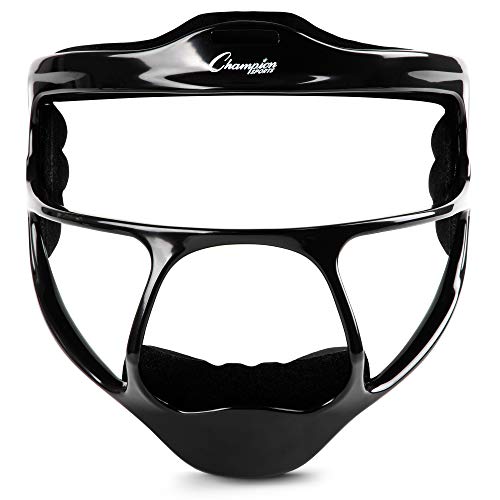 Champion Sports Ultralight Magnesium Softball Fielder’s Mask – Youth & Adult Sizes, 8oz Lightweight Protective Face Guard - color: Black, style: Ultralight Magnesium (Youth Size)