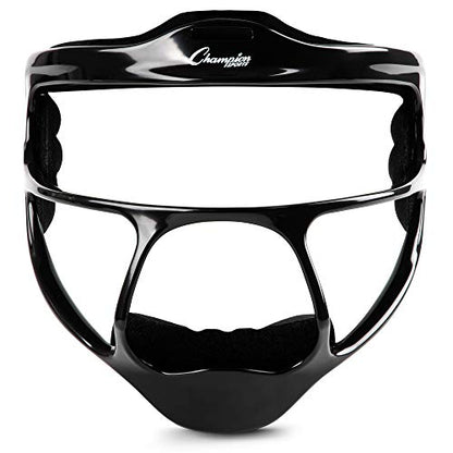 Champion Sports Ultralight Magnesium Softball Fielder’s Mask – Youth & Adult Sizes, 8oz Lightweight Protective Face Guard - color: Black, style: Ultralight Magnesium (Youth Size)