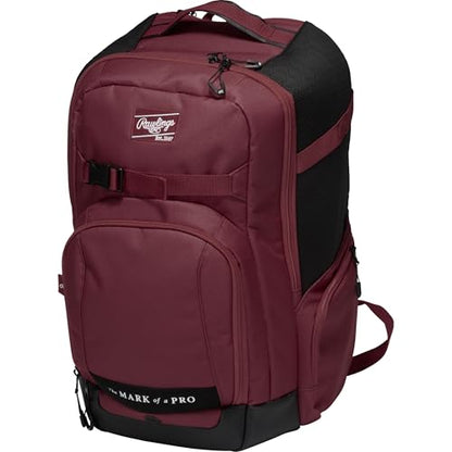 Rawlings | The Journey Player's Backpack Equipment Bag | Baseball/Softball | Multiple Colors - color: Maroon