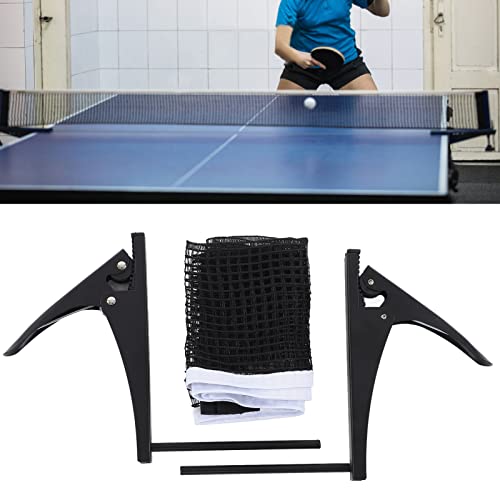 Table Tennis Net and Post Set, Professional Standard Table Tennis Net Bracket Set for Indoors, Outdoors, Athlete, Amateur, Training, Entertainment