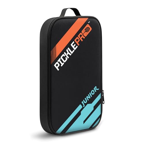 PicklePro Junior Pickleball Bag – Lightweight Pickleball Paddle Bag for Kids & Youth, Durable Oxford Cloth Paddle Case, Compact - Holds Up to 3 Paddles