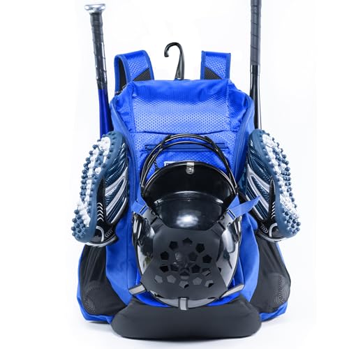 | Baseball Bag Softball Bat Bag, Double-layer Baseball Backpack Adult with Gear Klip To Hold Baseball Glove, Baseball Essential Gear, Youth Baseball Bag for Boys, Girls, Baseball Accessories - color: Blue, size: Style A