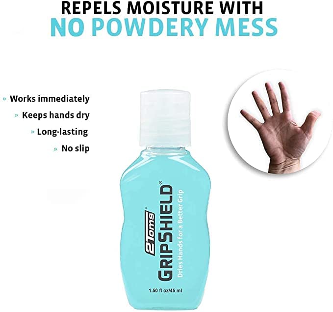 2Toms GripShield, Non-Sticky Grip Enhancer, Dry Grip Solution for Sweaty Hands, Tennis, Pickleball, Golf, Pole Dancing, and Gaming - size: 1.50 Fl Oz (Pack of 1)