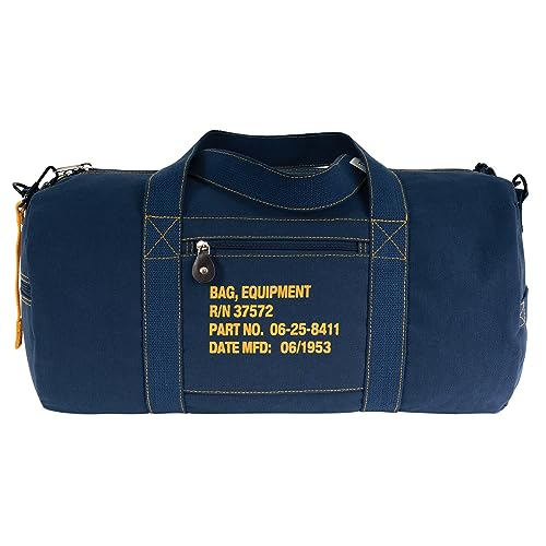 Rothco Canvas Equipment Duffle Bag – Travel & Gym Bag with Heavyweight Cotton Canvas Material – Great for Storing Gear, Clothing, and More - color: Navy Blue, size: 24 Inches