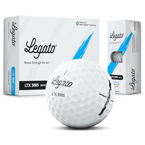 Legato Golf Balls LTX3085 | Maximized Distance with Soft Feel | 3 Piece | Urethane Cover | 85 Compression - color: White 1 DZ
