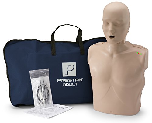 PRESTAN PP-AM-100M-MS Professional Adult CPR Training Manikin with CPR Monitor, Medium Skin - color: Blue,Cream
