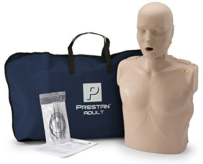 PRESTAN PP-AM-100M-MS Professional Adult CPR Training Manikin with CPR Monitor, Medium Skin - color: Blue,Cream