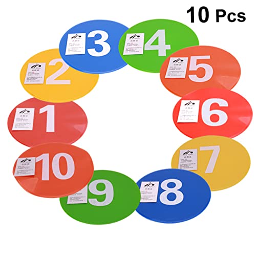 10Pcs Soccer Training Spot Markers Durable Football Roadblock Plates for Agility Drills and Games Non Slip