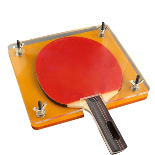 Table Tennis Paddle Press, Precision Manual Cutter, 8.27x7.48 Inches Rubber Edge Tool with Blade, Solid Aluminum Device, Training Aid with Easy Handling, Club Supplies for Coaches, Beginners Use