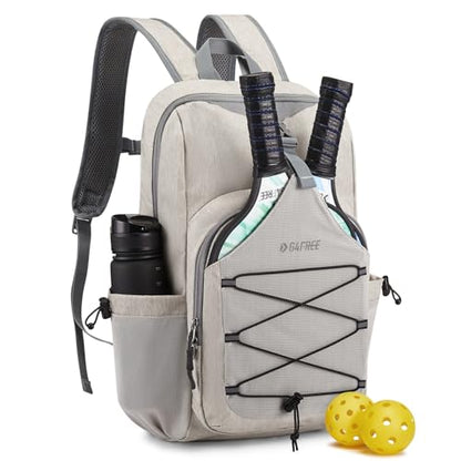 G4Free Pickleball Bag, Pickleball Backpack for Women and Men, Padel Bag Fits 2 to 4 Paddles, Gifts for Pickleball Lovers - color: Ivory White