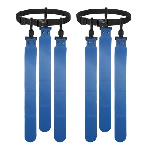 Flag Football Set, Adjustable Flag Football Belt with 1 Belt and 3 Flags Easy Tear Away - color: Dark Blue
