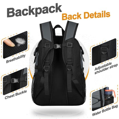 Goloni Soccer Backpack,Basketball Backpack with Ball Compartment & Shoe Compartment,Backpack for Basketball,Soccer - color: Dark Grey