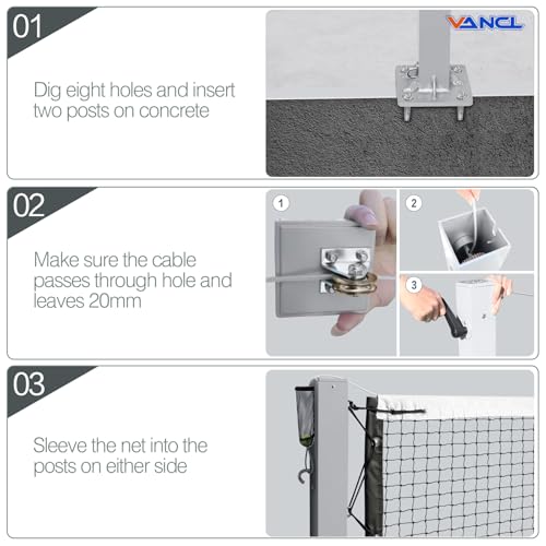 Pro Pickleball Net Portable with Wheels – 22ft Heavy Duty Pickleball Net System with Sturdy Aluminum Frame for Outdoor & Indoor – Nylon Net & Carrying Bag for Pickleball, Tennis, Badminton - style: Surface Mount