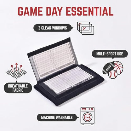 Play Wristband (Adult) with Triple Windows-Great for Tackle,Touch,and Football