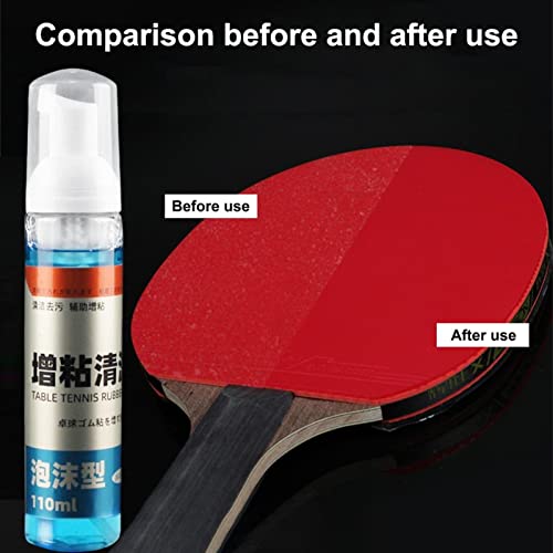 Naysku 100ml Table Tennis Rubber Cleaner, Table Tennis Racket Cleaner Kit, PingPong Paddle Cleaner with Sponge, Table Tennis Paddle Cleaner PingPong Racket Care Kit
