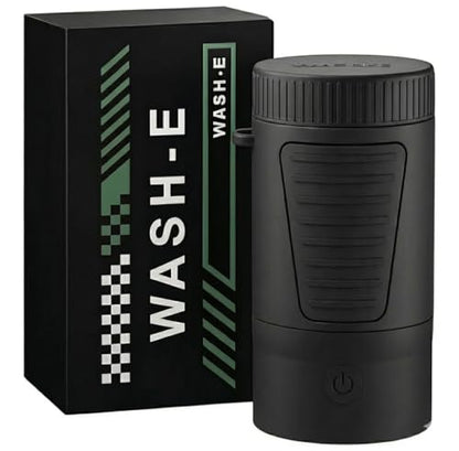 Wash-E: Electric Golf Ball Cleaner – Portable Motorized Washer, USB-C Rechargeable, Clips to Golf Bag – Premium Golf Gift