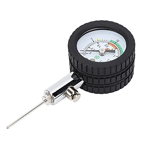 Football Pressure Portable Metal Texture Inner Measurement Tool for Soccer Ball, Basketball, Football, Volleyball with Inflation Needle for Sport Fans