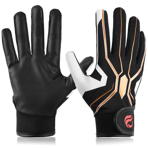 Goporoy Super-Grip Youth Baseball Batting Gloves for Kids, Ergonomic Design for Boys and Girls, Enhanced Protection & Optimal Performance - color: Magic Spider Black, size: Youth XS/S(5.5in-6in)