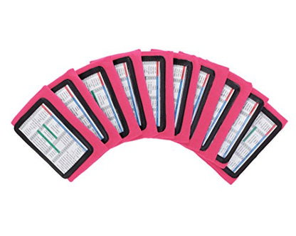 WristCoaches Football Play Wristbands - Youth Quarterback Gear - Wristband Playbook - Softball Wristbands for Signs - color: Pink