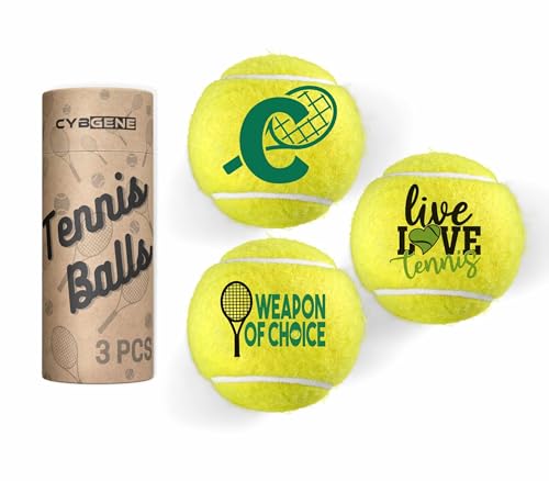 Tennis Gifts, Personalized Tennis Ball, Set of 3 Unique Tennis Balls with Gift Package, Perfect for Tennis Teammate, Partners - Initial - color: Initial-C
