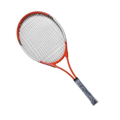 27 Inch Tennis Racket for Adults Teens, Aluminum Alloy Nylon Recreational Tennis Racquet with Comfort Grip and Racket Bag for Beginner Intermediate Players - color: Red