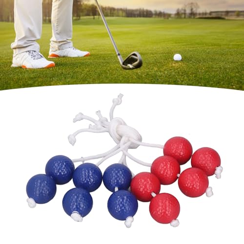 AMONIDA Golf Ladder Toss Balls, 3 Red 3 Blue PE Practice Balls for Accuracy Training, Golf Toss with Durable Design, Ideal for Indoor Outdoor Games