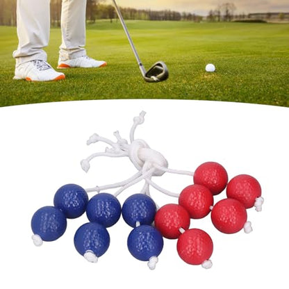 AMONIDA Golf Ladder Toss Balls, 3 Red 3 Blue PE Practice Balls for Accuracy Training, Golf Toss with Durable Design, Ideal for Indoor Outdoor Games