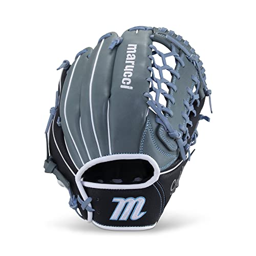 MARUCCI Youth Caddo Fastpitch Glove Series - color: 12" - GRAY/COLUMBIA BLUE, style: OUTFIELD