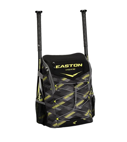 Easton | MOXIE Backpack Equipment Bag | Baseball / Softball | T-Ball / Rec / Travel | Multiple Styles - color: Black